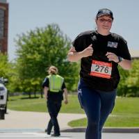 A participant close to finishing the race.